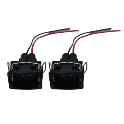 Image of Pair of 2 Pin Pre Wired Fog Light Lamp Connector Plug Pig Tails for VW T4 357972762 357972752
