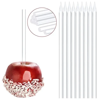 Image of Kamehame Toffee Apple Sticks Acrylic 30 Pieces 15 cm 6 Inch Candy Cake Pop Clear Lollipop for Pops