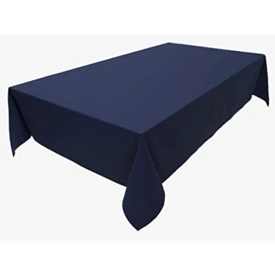Image of Lemos Home Tablecloth, Table Linen, 100% Cotton, Concept Collection, Choice of Colours and Sizes (Tablecloth 100 x cm, Navy Blue)