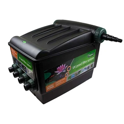 Image of Blagdon Midipond Box Filter System with Built In UV Clarifier, Venturi to Oxygenate, Ceramic Bio Media, Polymer Wool Pad, Carbon Foam, Hinged Lid for Easy Maintenance, 20,000 Large Ponds