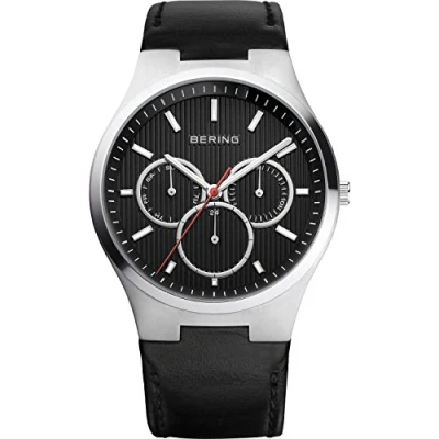 Image of BERING Men Analog Quartz Classic Collection Watch with Calfskin Leather Strap and Sapphire Crystal 13841 404