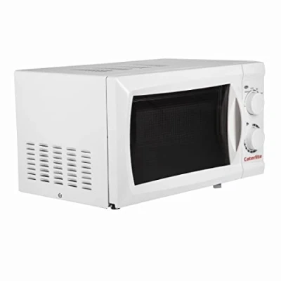 Image of Caterlite Compact Microwave Oven 700W Steel 6 Power Levels Kitchen Cooker