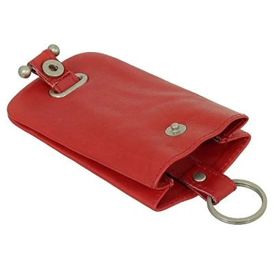 Image of Leather Key Case VariousColours Red