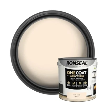 Image of Ronseal One Coat Everywhere Paint Almond Matt 2.5L