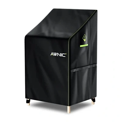 Image of AWNIC Garden Chair Covers Waterproof 65x75x120/85cm, 420D Patio Stacking for Outdoor Chairs Storage with Air Vents Windproof Tear Resistant Anti UV