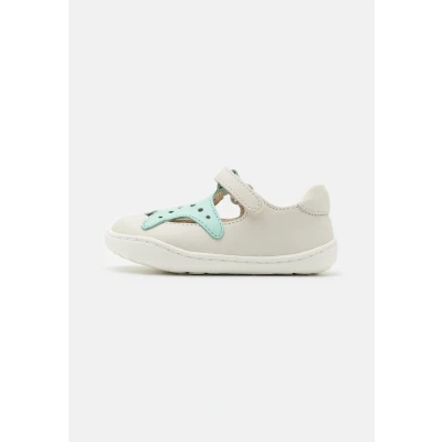 Image of Camper Touchstrap shoes for kids, Size: 4.5K, White natural Leather