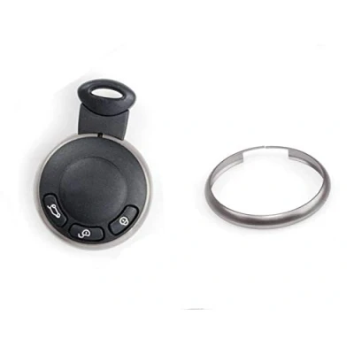 Image of Oldbones Alumnium Smart Key Fob Ring Rim Trim Cover Replacement For R55 R56 R57 R58 R59 R60 In Graphit Sliver