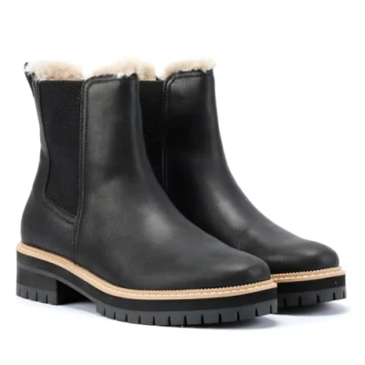 Image of TOMS Bennet Nubuck Women&#039;s Black Boots UK 3