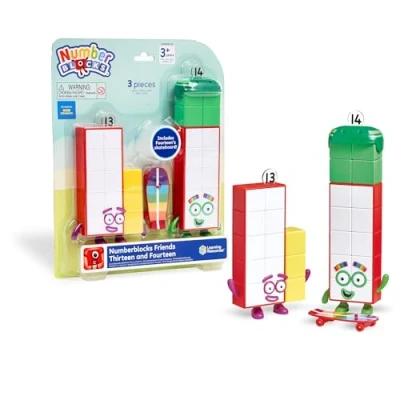 Image of Learning Resources Numberblocks Thirteen and Fourteen Figure Set, Counting Toy for Toddlers, Toys Kids 3 5, Travel Game Gifts Kids, Ages 4 5+