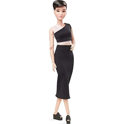 Image of Barbie Made to Move Looks Doll Petite with Short Black Hair