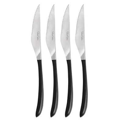 Image of Robert Welch Contour Noir Steak Knife Set for 4 People.