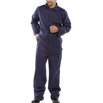 Image of Click Cotton Drill Boilersuit Navy Blue 34