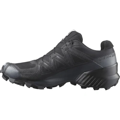 Image of Salomon Men&#039;s Speedcross Gore Tex Running Shoe, Black/Black/Quiet Shade, 10 UK