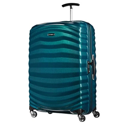 Image of Samsonite Lite Shock Spinner L Suitcase, 75 cm, 98.5 Litre, 4 Wheels, Blue (Petrol Blue)