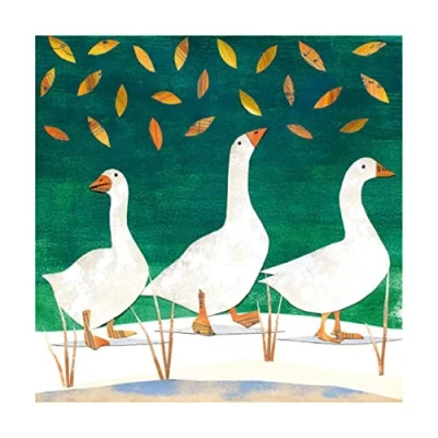 Image of Museums &amp; Galleries Pack of 8 Artistic Christmas Cards &#039;Snow Geese&#039; 1 Lovely Design