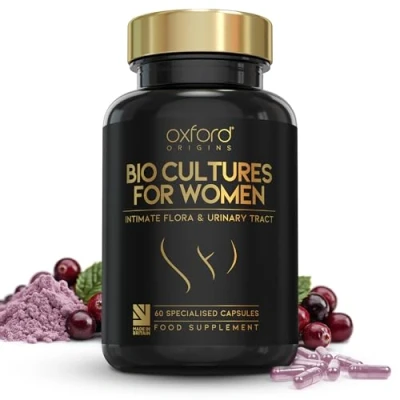 Image of Advanced Probiotics for Women Scientifically Formulated Vaginal Probiotics, Intimate Flora &amp; UTI 60 Specialised Capsules with 3 Billion Bacterial Cultures 100 CFU/g Source Made in UK