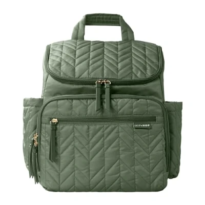 Image of Skip Hop Diaper Bag Backpack: Forma, Multi Function Baby Travel with Changing Pad &amp; Stroller Attachment, Sage