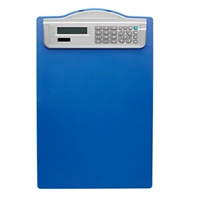 Image of Alco Albert 5518 Clipboard with Solar Calculator, DIN A4, Scale, Blue