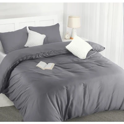 Image of Utopia Bedding Duvet Cover Double Soft Microfibre Polyester Quilt Set, with Pillow cases (Grey)