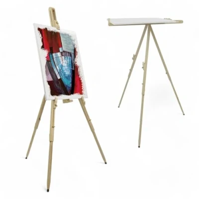 Image of Artina Outdoor Easel Malaga Pinewood Lightweight Canvas Holder Portable Painting for on The Go Tripod Wooden Canvases up to 100cm