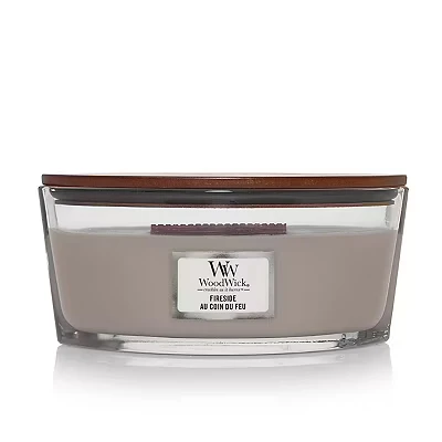 Image of WoodWick Scented Candle Ellipse Fireside 9 cm / 19