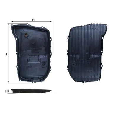 Image of 0D5398010 Transmission filter MAHLE ORIGINAL HX 255 with AUDI: Q7, A4 B9 Saloon, VOLKSWAGEN: Touareg III