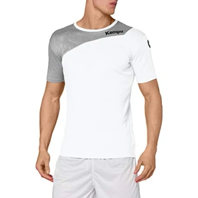Image of Kempa Kemri Men Core 2.0 Jersey Men&#039;s White/Dark Grey Melange, XXX Large