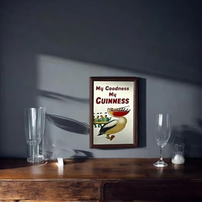 Image of Laurie&#039;s Pub and Bar Accessories My Goodness Guinness Small Mirror
