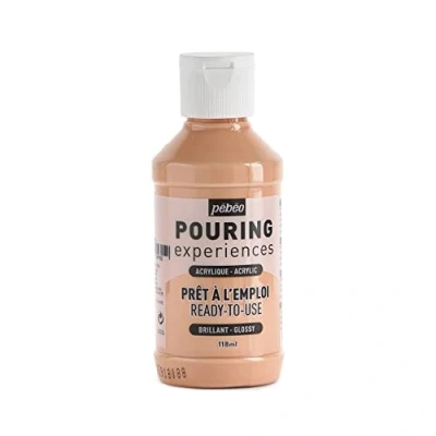 Image of Pebeo Pouring Experiences Ready to Use Premixed Acrylic Paint Ideal for Fluid Art, Pink, 118 ml