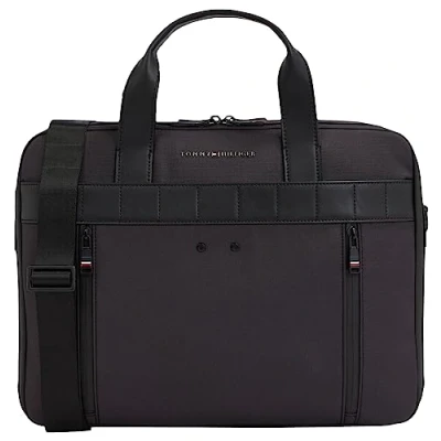 Image of Tommy Hilfiger Th Elevated 1985 Computer Bag, Black, OS