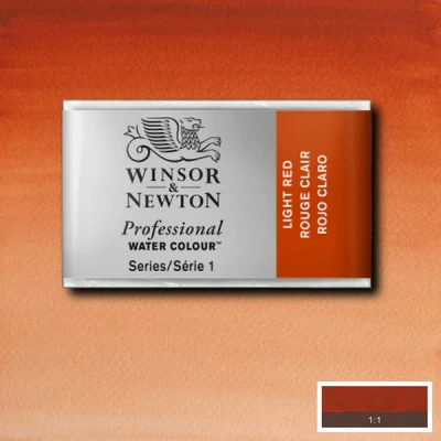 Image of Winsor &amp; Newton Professional Water Colour Paint Whole Pan, Light Red