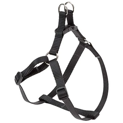 Image of Ferplast Small Dog Harness Easy XXS, Adjustable Cat Harness, to Wear, 28 38 cm. Black