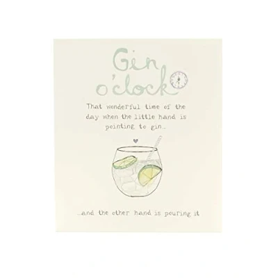 Image of Gin O&#039;Clock Wonderful Part Of The Day Birthday Greeting Card Funny Cards