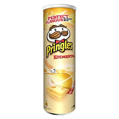 Image of 12 x PATATINE PRINGLES WITH TASTE EMMENTAL 175GR CHEESE