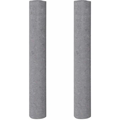 Image of vidaXL Non Slip Painter Fleeces Floor Protection Cover for Tiles/Carpets, Nonwoven Fabric with PE Film, Water Resistant Grey Roll 1020 cm x 100 2 Pieces