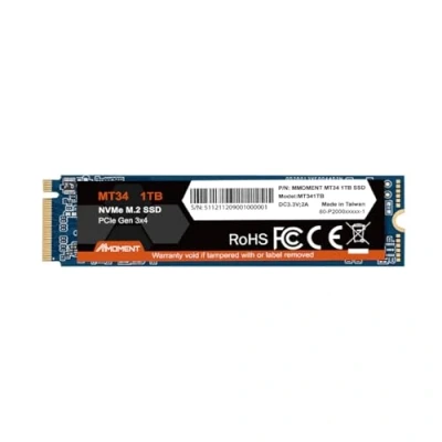 Image of MMOMENT 1TB NVMe M.2 2280 PCIe Gen 3x4, Solid State Drive Internal SSD (1TB)