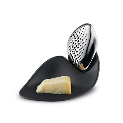 Image of Alessi Forma ZH03 Design Grater, 18/10 Stainless Steel and Melamine Base