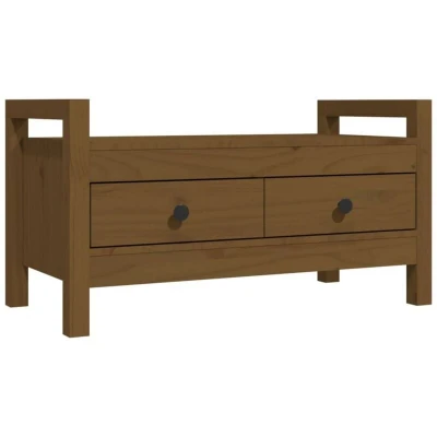Image of vidaXL Hall Bench Honey Brown 80x40x43 cm Solid Wood Pine