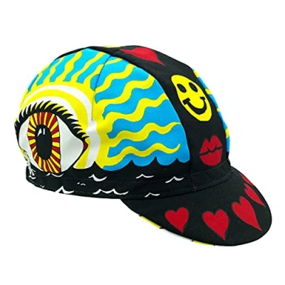 Image of Cinelli Ana Benaroya Cycling Cap, Eye of The Storm, One Size Red