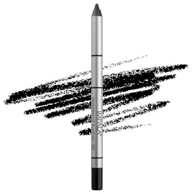 Image of IMPALA Creamy Waterproof Black Eyeliner Pencil 301 Defined Contour or Smokey Effect Dense and Texture, Easy to Apply Bright, Long Lasting, Water Resistant Color