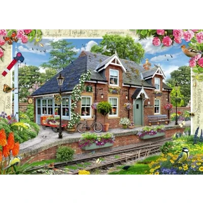 Image of Ravensburger Country Cottage Collection No.13 Railway 1000 Piece Jigsaw Puzzles for Adults and Kids Age 12 Years Up