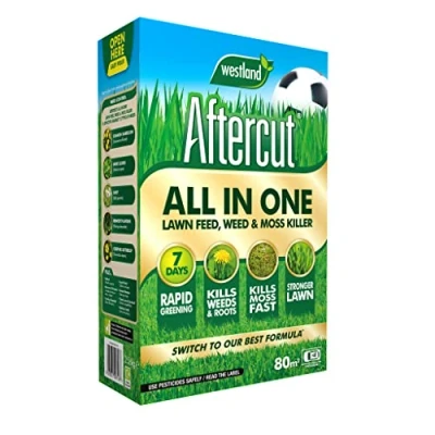 Image of Aftercut All in One Lawn Feed, Weed and Mosskiller 80m2 Box