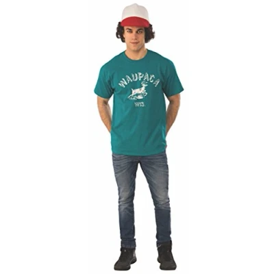 Image of Rubie&#039;s Men&#039;s Dustin Waupaca Shirt Adult Sized Costumes, Multi, One Size UK