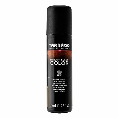 Image of Tarrago Nubuck Suede Colour Renovator Renews Color of &amp; Footwear Contains Synthetic Polymer and Vegetal Oil Self Applicator Bottle with Sponge, 75 ml / 2.54fl.oz