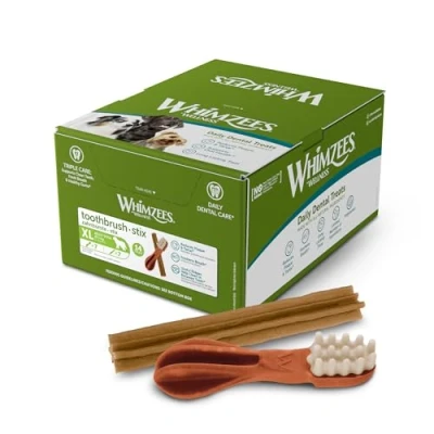 Image of WHIMZEES By Wellness Variety Box XL, Mixed Shapes, Natural and Grain Free Dog Chews, Dental Sticks for Extra Large Breeds, 14 Pieces, Size XL