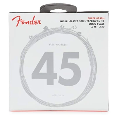 Image of Fender 8250 Bass Strings, Nickel Plated Steel Taper Wound, Long Scale, 5M .045 .130 Gauges, (5)