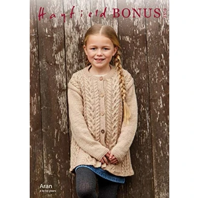 Image of Hayfield Bonus Aran Knitting Pattern 2510 Cardigan