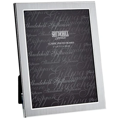 Image of Shudehill 24168 Lovely Silver Satin Colour 6 x 8 (Landscape Or Portrait) by Photo Frames, Metal, Size 6&quot; 8&quot;