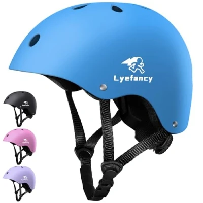 Image of Lyefancy Kids Bike Helmet, Toddler Helmet for 2 13 Years Old Boys Girls, Children Adjustable Cycling, Biking, Scooter, Skating(Blue, S)