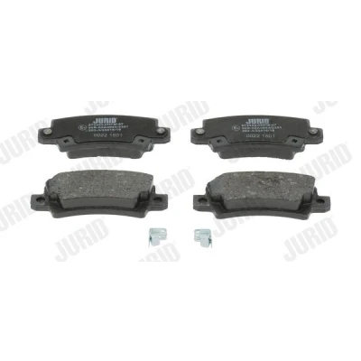 Image of 0446602020, 0446602040, 0446602070, 0446602160, 04466YZZD9 Brake pad set JURID 572492J with acoustic wear warning without accessories
